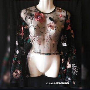 Floral Sheer Top